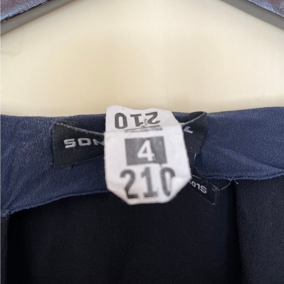 Sonia Rykiel Dress Navy Blue Silk - Picture 2 of 5